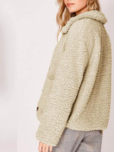 New Khaki Buttons Pockets Turndown Collar Long Sleeve Streetwear Outerwear