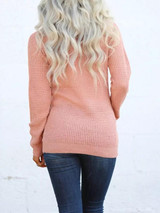 New Pink Round Neck Long Sleeve Oversize Casual Pullover Sweater New Pink Round Neck Long Sleeve Oversize Casual Pullover Sweater