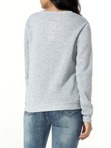 Casual Round Neck Letters Printed Sweatshirt