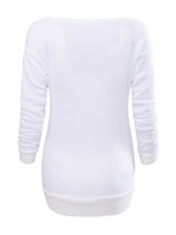 Casual Round Neck Letter Printed Sweatshirt