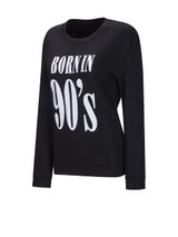 Casual Round Neck Letter Printed Sweatshirt