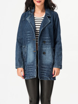 Casual Lapel Single Breasted Denim Coat