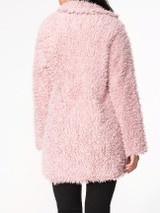 Casual Lapel Plain Fluffy coat