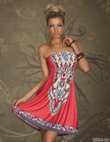 Casual Sexy Women Mini Dress Casual Floral Bandeau Beach Summer Boho Maxi Sundress