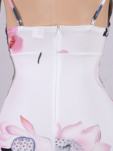 Casual Fashion Floral Print Sleeveless Halter Bodycon Dress