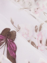 Casual Round Neck Floral Butterfly Printed Hollow Out Skater Dress