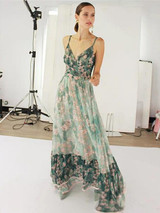 Split-joint Floral Faerie Style Maxi Dresses