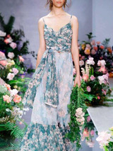 Split-joint Floral Faerie Style Maxi Dresses