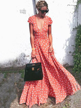 Pretty Bohemia Floral V Neck Maxi Dress Pretty Bohemia Floral V Neck Maxi Dress