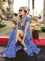 Pretty Bohemia Floral V Neck Maxi Dress Pretty Bohemia Floral V Neck Maxi Dress