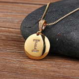 Top Quality Women Girls Initial Letter Necklace Gold 26 Letters Charm Necklaces Pendants Copper CZ Jewelry Personal Necklace