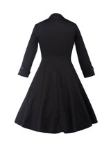 Casual Vintage Floral Printed Plus Size Flared Dress