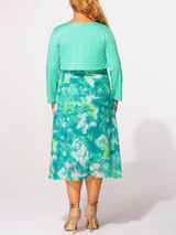 Casual Spaghetti Strap Floral Printed Two-piece Plus-size-midi-maxi-dress