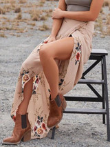 Casual Boho Multi color Floral Print Bohemian Style Dress