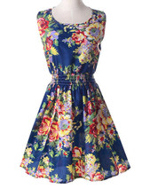 Casual Summer Walk Multi Color Floral Print Dress