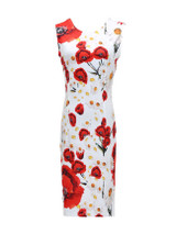 Casual Glamorous Round Neck Floral Printed Bodycon Dress