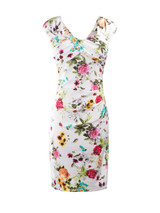 Casual Sweet Heart Floral Printed Bodycon Dress