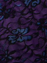 Asymmetric Neckline Dacron Color Block Floral Lace Patchwork Printed Bodycon-dress