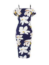 Casual Open Shoulder Floral Printed Bodycon Dress