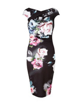 Casual V-Neck Floral Printed Extraordinary Bodycon Dress