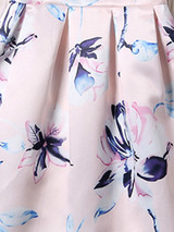 Casual Round Neck Sleeveless Charming Floral Printed Skater Dress