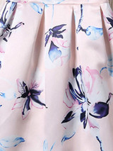 Casual Round Neck Sleeveless Charming Floral Printed Skater Dress