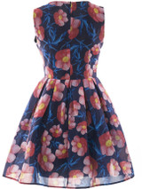 Casual Sleeveless Round Neck Floral Printed Skater Dress