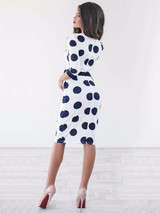 Sexy Bodycon Polka-dot Midi Dress