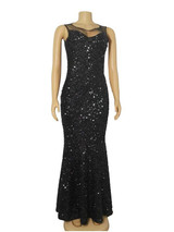 New Black Patchwork Sequin Mermaid Bodycon Sparkly Glitter Birthday Prom Evening Party Maxi Dress New Black Patchwork Sequin Mermaid Bodycon Sparkly Glitter Birthday Prom Evening Party Maxi Dress