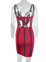 New Red Geometric Print Cut Out Spaghetti Strap Bodycon Backless Deep V-neck Clubwear Party Mini Dress New Red Geometric Print Cut Out Spaghetti Strap Bodycon Backless Deep V-neck Clubwear Party Mini Dress