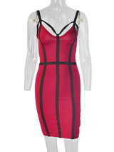 New Red Geometric Print Cut Out Spaghetti Strap Bodycon Backless Deep V-neck Clubwear Party Mini Dress New Red Geometric Print Cut Out Spaghetti Strap Bodycon Backless Deep V-neck Clubwear Party Mini Dress