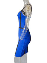 New Blue Geometric Print Cut Out Spaghetti Strap Bodycon Backless Deep V-neck Clubwear Party Mini Dress New Blue Geometric Print Cut Out Spaghetti Strap Bodycon Backless Deep V-neck Clubwear Party Mini Dress