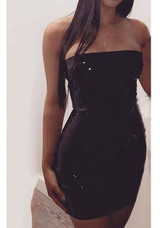 Black Bandeau Off Shoulder Backless Latex Bodycon Party Mini Dress Black Bandeau Off Shoulder Backless Latex Bodycon Party Mini Dress