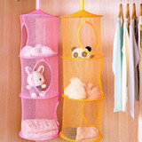 3 Shelf Hanging Storage Net Kids Toy Organizer Bag Bedroom Wall Door Closet