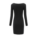 Casual 2018 Slit Bodycon Dress Wild Heart V Neck Dress
