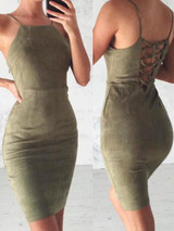 Casual Halter Off Shoulder Bodycon Mini Dress