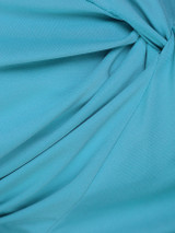 Casual Round Neck Plain Ruched Sleeveless Bodycon Dress