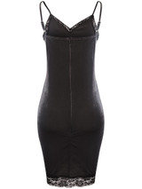 Casual Sexy Spaghetti Strap Decorative Lace Velvet Bodycon Dress