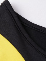 Casual Round Neck Color Block Bodycon Dress With Long Sleefe