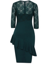 Casual Designed Flounce Hollow Out Solid Round Neck Bodycon Dress