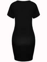 Casual Round Neck Stylish Skull Printed Mini Bodycon Dress