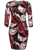 Casual Round Neck Fabulous Printed Bodycon Dress