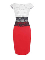 Casual One Shoulder Dacron Patchwork Bodycon Dress