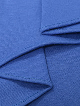 Casual V Neck Patchwork Plain Pleated Split Bodycon-dress