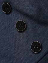 Casual Decorative Buttons Asymmetric Neckline Dacron Plain Bodycon-dress