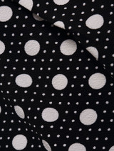 Casual Round Neck Dacron Patchwork Polka Dot Printed Bodycon Dress