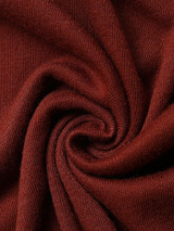 Casual Cowl Neck Dacron Plain Bodycon-dress