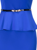 Casual Sweet Heart Plain Flounce Bodycon-dress
