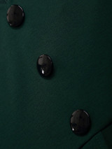 Casual Decorative Buttons V Neck Cotton Plain Bodycon-dress