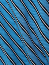 Casual Square Neck Dacron Patchwork Striped Bodycon-dress